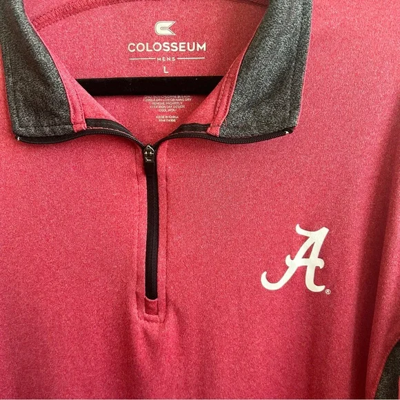University of Alabama Men’s Colosseum Quarter Zip Pullover L - Picture 2 of 4
